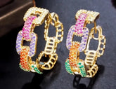 Bunte Ohrringe vergoldet
