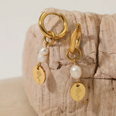 Falling Rose Ohrringe vergoldet