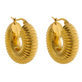 Spiral Hoop Ohrringe, vergoldet