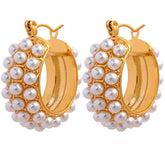 Perlen Ohrringe vergoldet