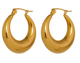 Ovale Creolen vergoldet