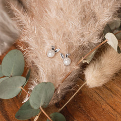 Ohrstecker Hase Perle 925 Sterling Silber