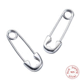 Einzigartige Sicherheitsnadel Ohrringe für Frauen und Männer 925 Sterling Silber