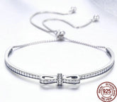 Damen Armband mit Schleife 925 Sterling Silber