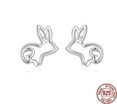 Mädchen Hasen Ohrstecker aus 925 Sterling Silber