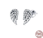 Damen Ohrstecker Engelsflügel 925 Sterling Silber