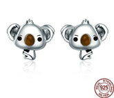 Koala Mädchen Ohrstecker 925 Sterling Silber