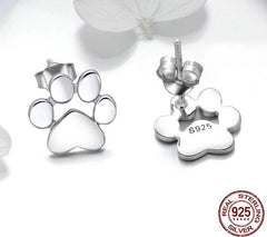 Pfotenabdruck Mädchen Ohrstecker aus 925 Sterling Silber
