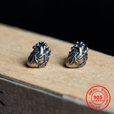 Anatomisches Herz Ohrstecker 925 Sterling Silber