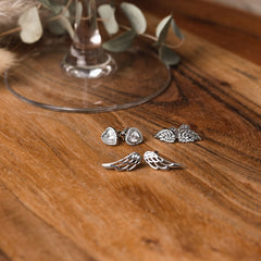 Engelsflügel Damen Ohrstecker 925 Sterling Silber