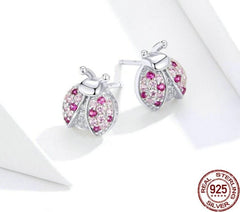 Mädchen Käfer Ohrstecker 925 Sterling Silber