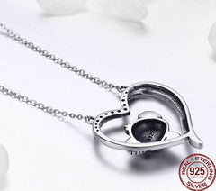 Mädchen Halskette 38-45cm mit Koala Herz Anhänger 925 Sterling Silber