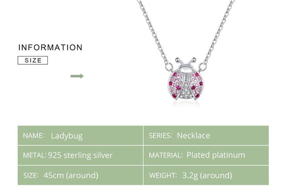 Mädchen Halskette mit Käfer Anhänger 925 Sterling Silber