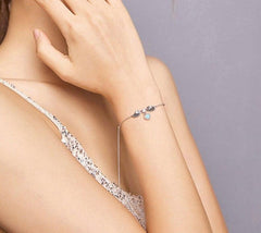Damen Armband mit Flügel Herz Anhänger aus 925 Sterling Silber