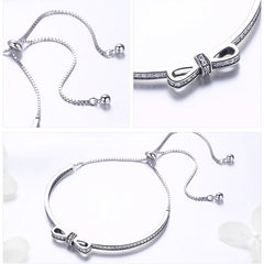 Damen Armband mit Schleife 925 Sterling Silber