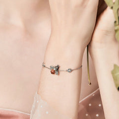 Zarter Damen Armband mit Bienen Anhänger 925 Sterling Silber