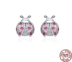 Mädchen Käfer Ohrstecker 925 Sterling Silber