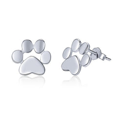 Pfotenabdruck Mädchen Ohrstecker aus 925 Sterling Silber