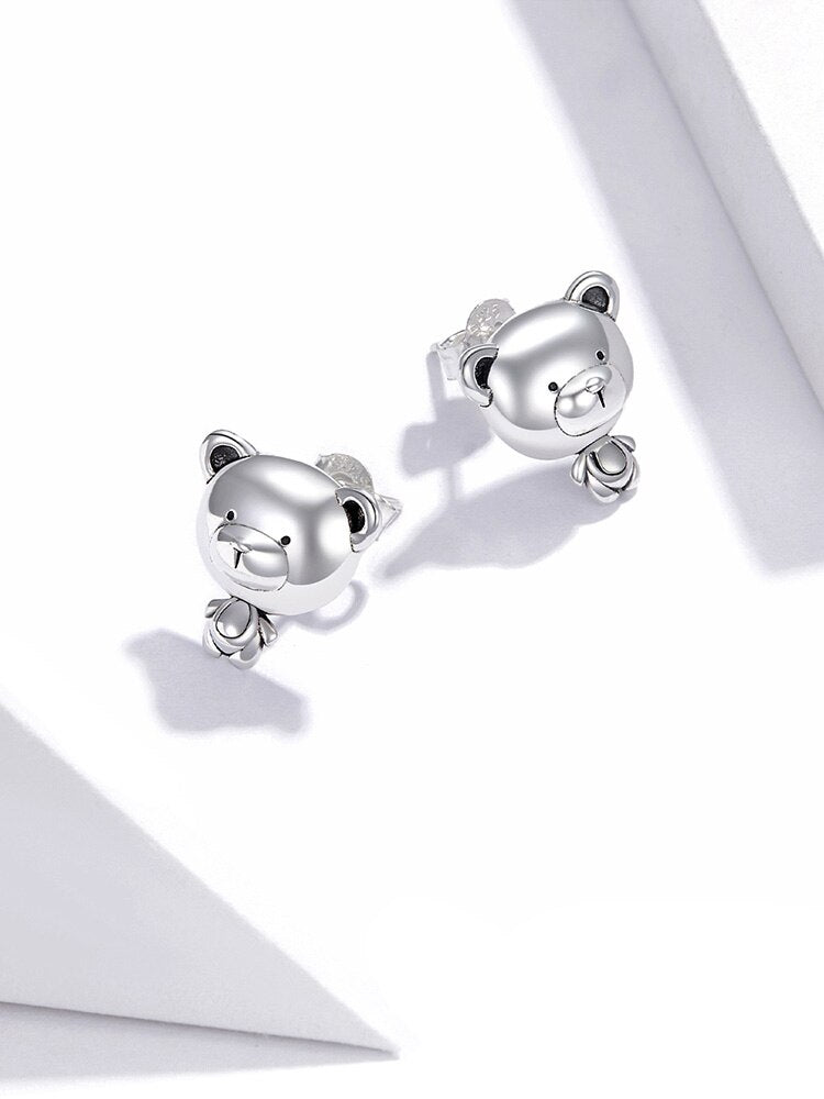 Mädchen Ohrstecker Bär aus 925 Sterling Silber