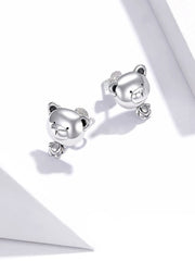 Mädchen Ohrstecker Bär aus 925 Sterling Silber